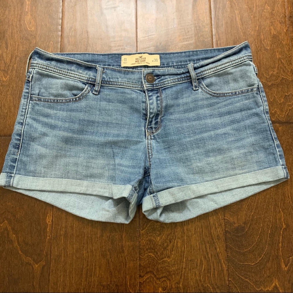 Hollister Midi Short, Light Wash
